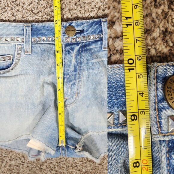 Current/Elliot The Boyfriend Short Silver Stud Wash No. 6007.-0001 Size 27 NWT - Picture 15 of 16